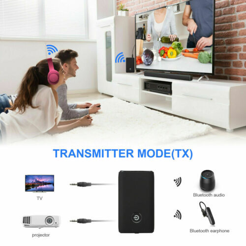 Bluetooth 5.0 Transmitter Receiver 2 IN 1 Wireless Audio 3.5Mm Jack Aux Adapter