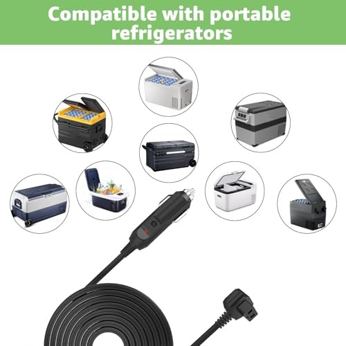 DC Car Refrigerator Power Cord Compatible with Alpicool, Bodega, Euhomy,