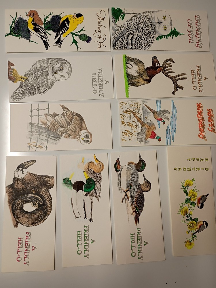 hand colored greeting cards