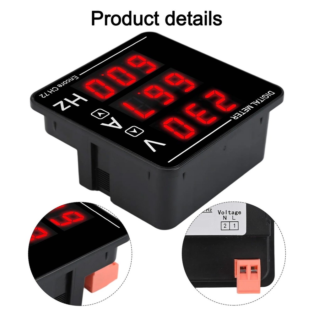 Combination Current Voltage Frequency Meter for Electromechanical Devices