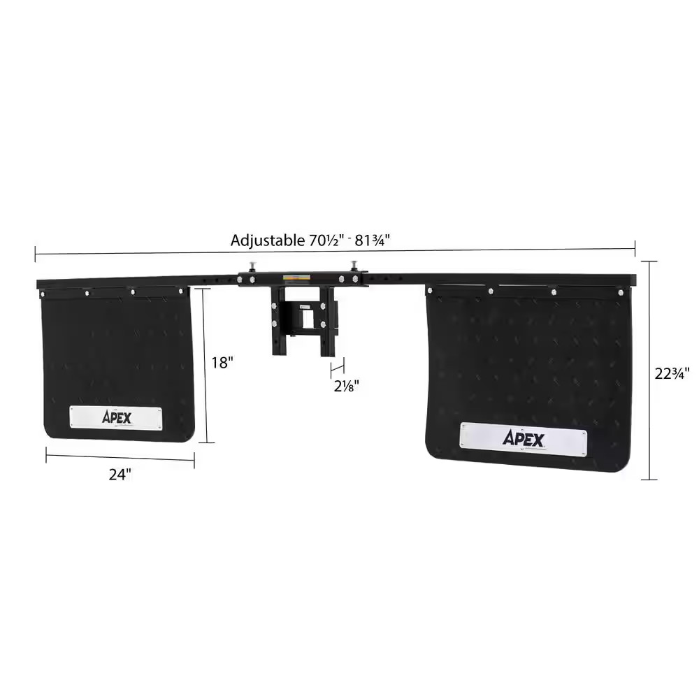 Adjustable Hitch-Mounted Mud Flap