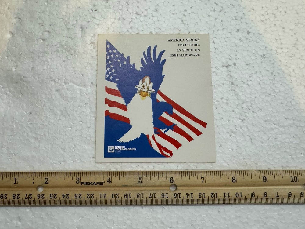 Vintage Space Shuttle Sticker- United Technologies- USBI