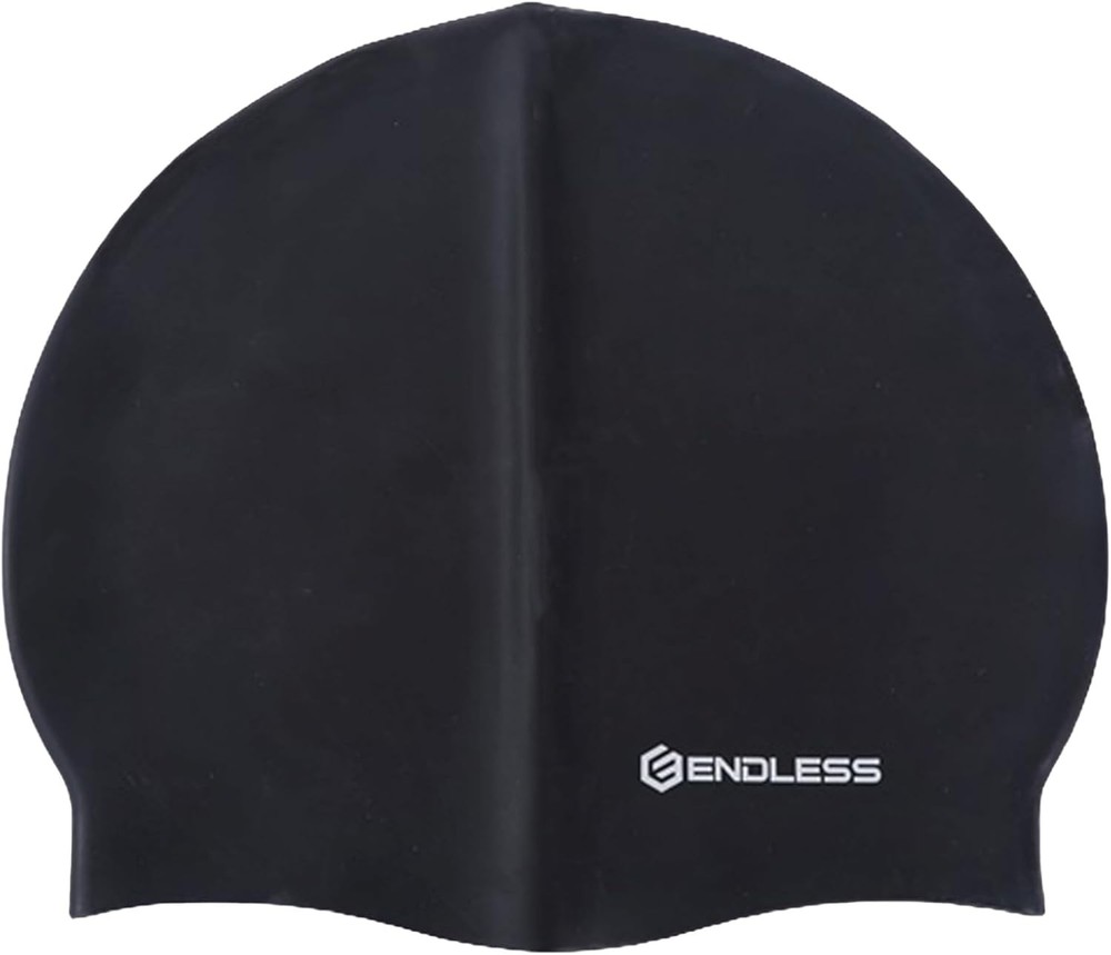 Endless EL1019 Classic Comfortable Plain Silicon Swimming Cap | Black