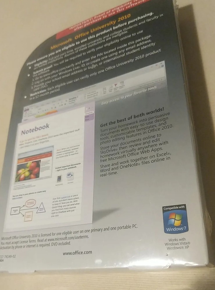 Microsoft Office University 2010. Sealed. New