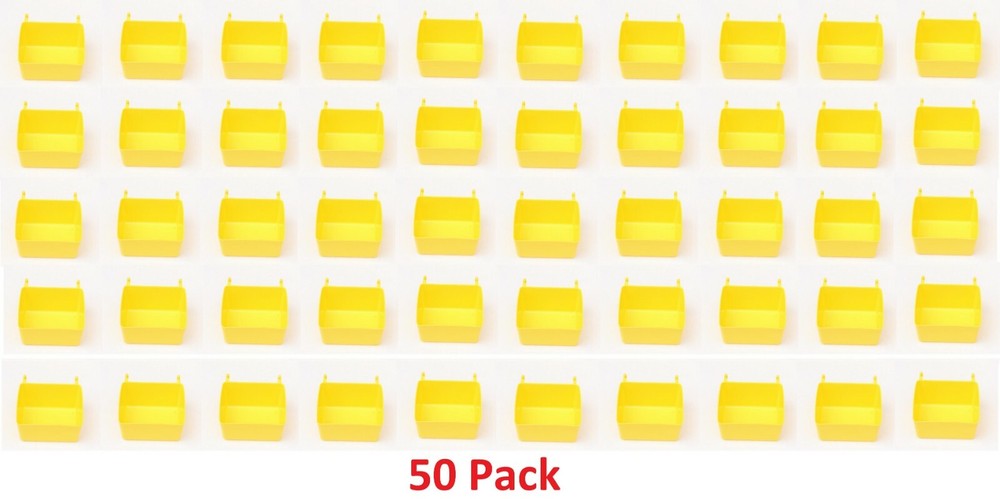 Small Plastic Yellow Pegboard Storage/Part Bins, Multi-Pack Pricing JSP Brand