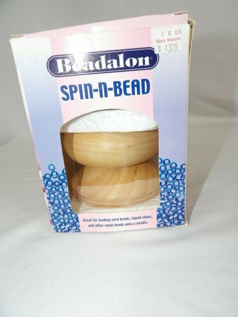 Beadalon Spin-n-Bead Wooden Bead Spinner and Seed Bead String Tools