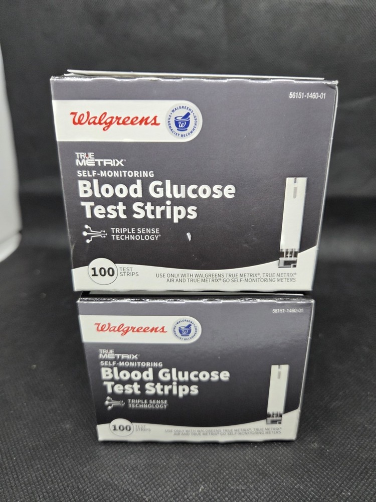 Walgreens Blood Glucose Test Strips 100 count 2 boxes 200 total