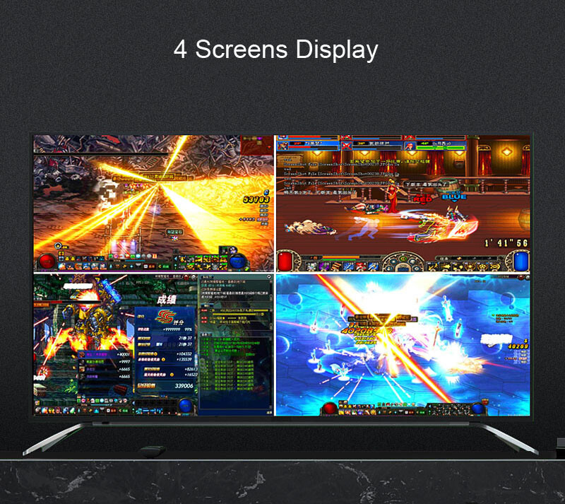 4K 9x1 HDMI Quad Multi-viewer 9 Channel Seamless Switch Screen Splitter Divider