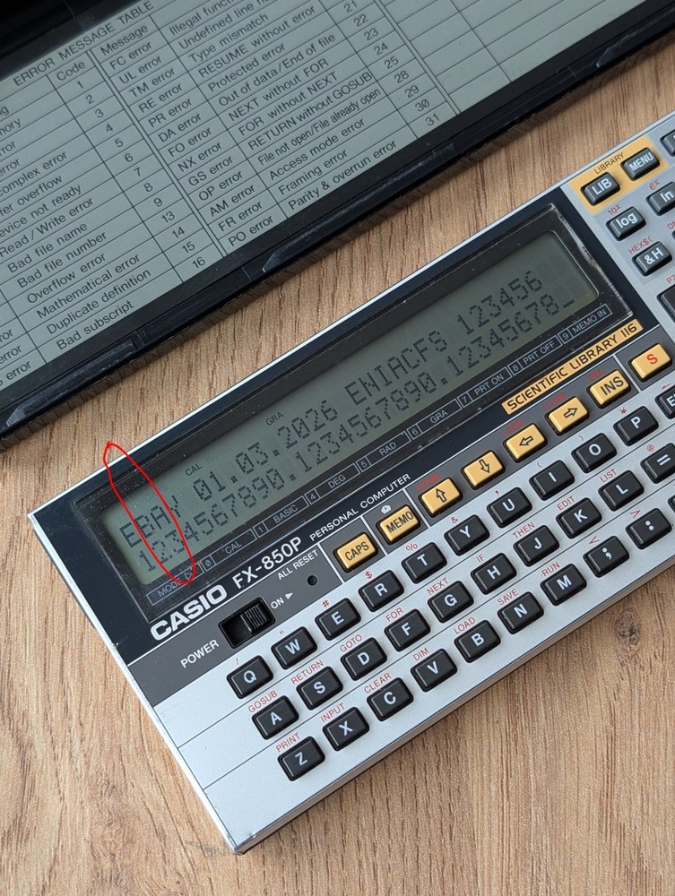 Casio FX-850P Scientific Programmable Personal Computer Calculator