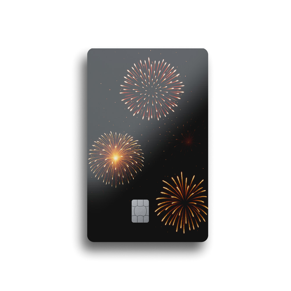 Golden Firework Burst Card Skin