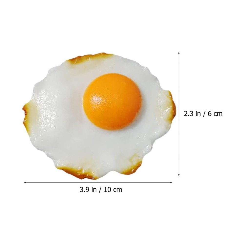 Fried Egg Model 4PCS Artificial Decor Fake Simulation Food Home Kitchen Display