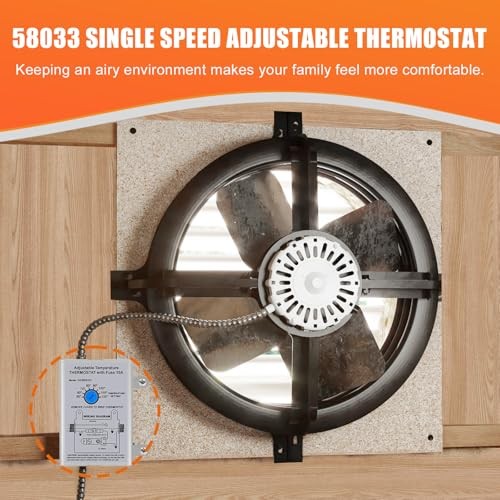 2 Pack 10-Amp Adjustable Programmable Thermostat with Firestat - 2 Pack 58033