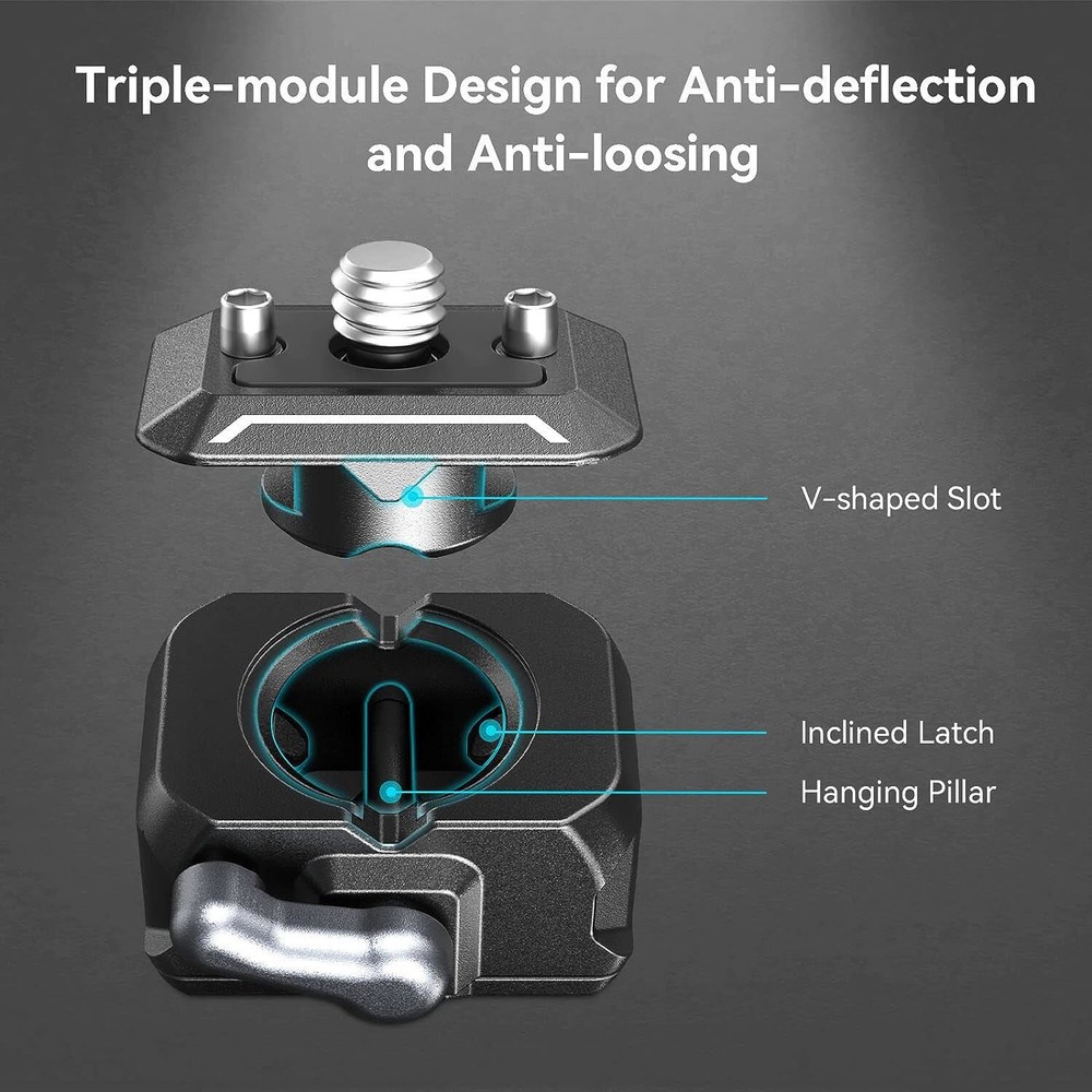 SmallRig Quick Release Plate Drop-in HawkLock Mini Quick Release Camera Mount
