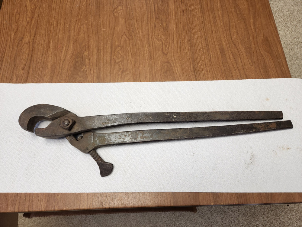Vintage Primitive Blacksmith Pipe Wrench - Ashcroft #3