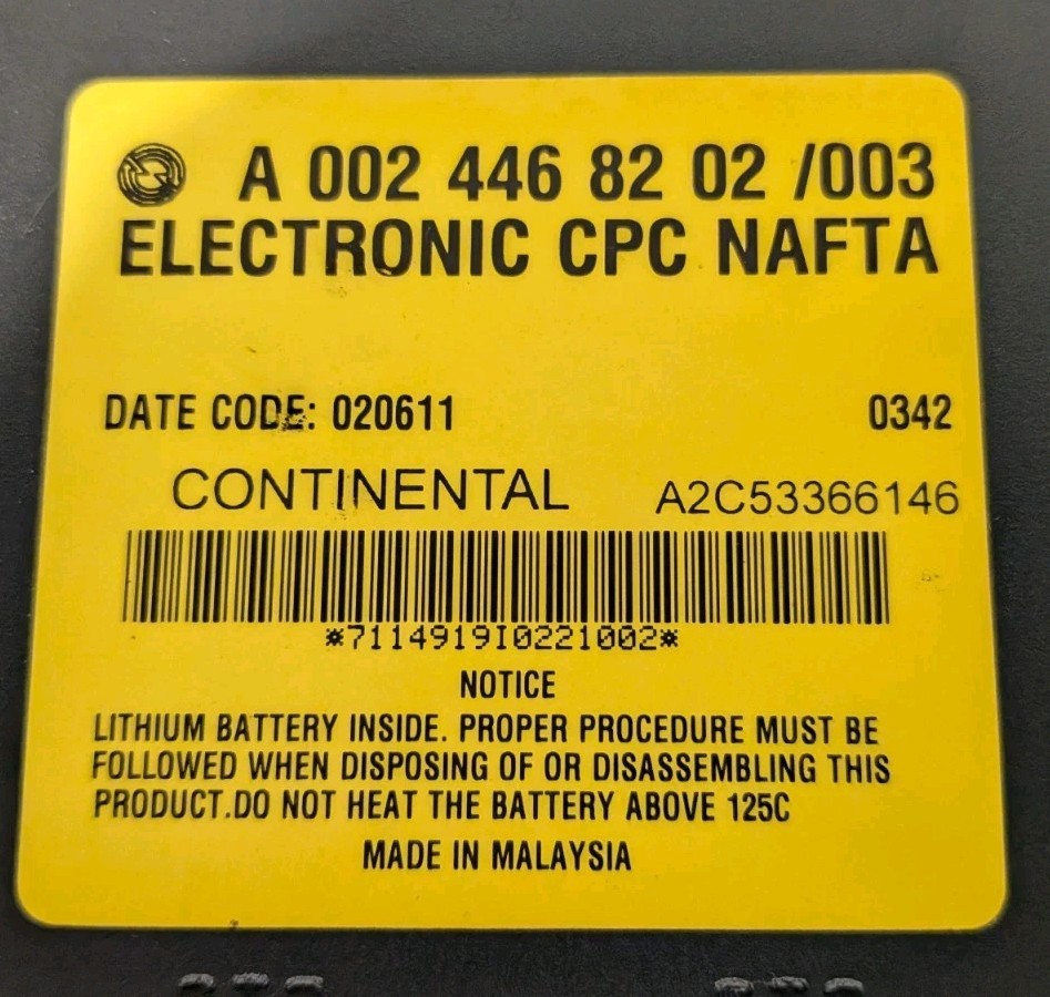 FREIGHTLINER Cascadia Electronics CPC Nafta A0024468202/003