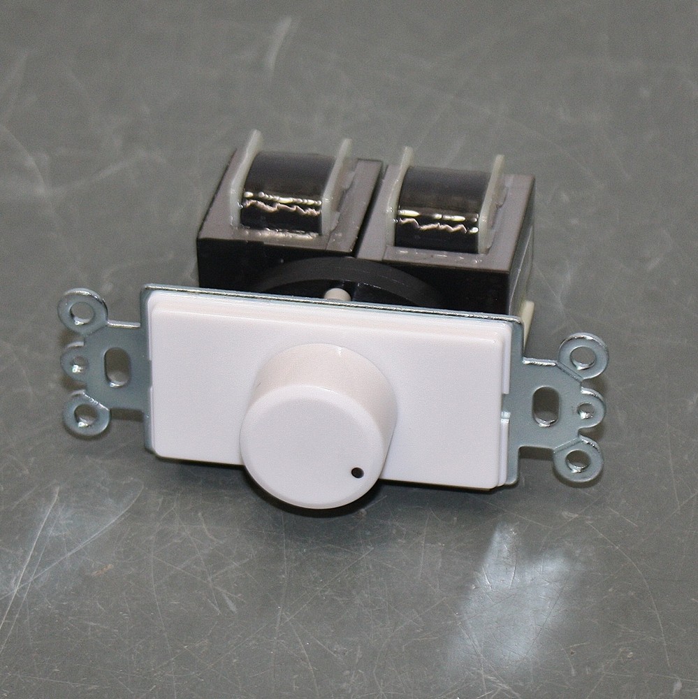 (3) Speco Technologies Volume Control IMP80D, Dial Knob & Plate, White, Almond