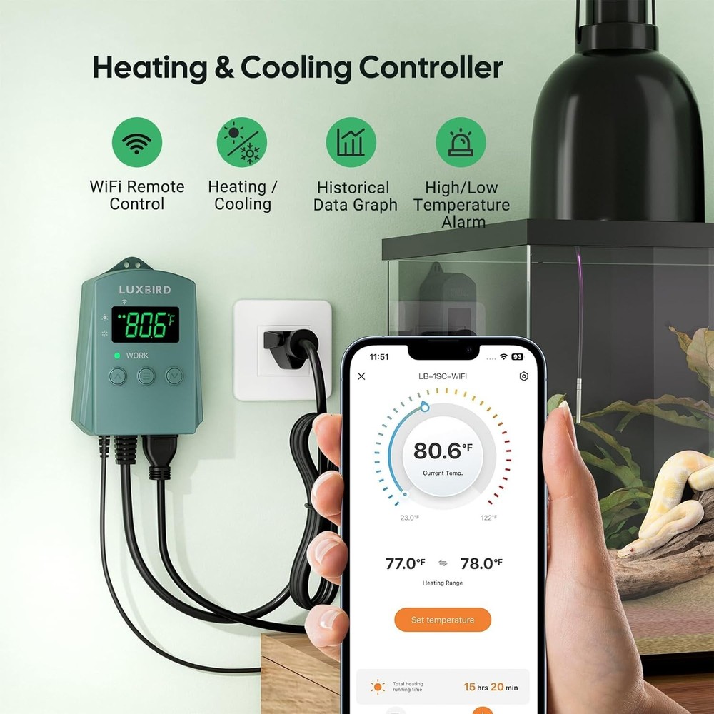 Remote Temperature Control with 365-Day Logging for Optimal Ecosystem Care
