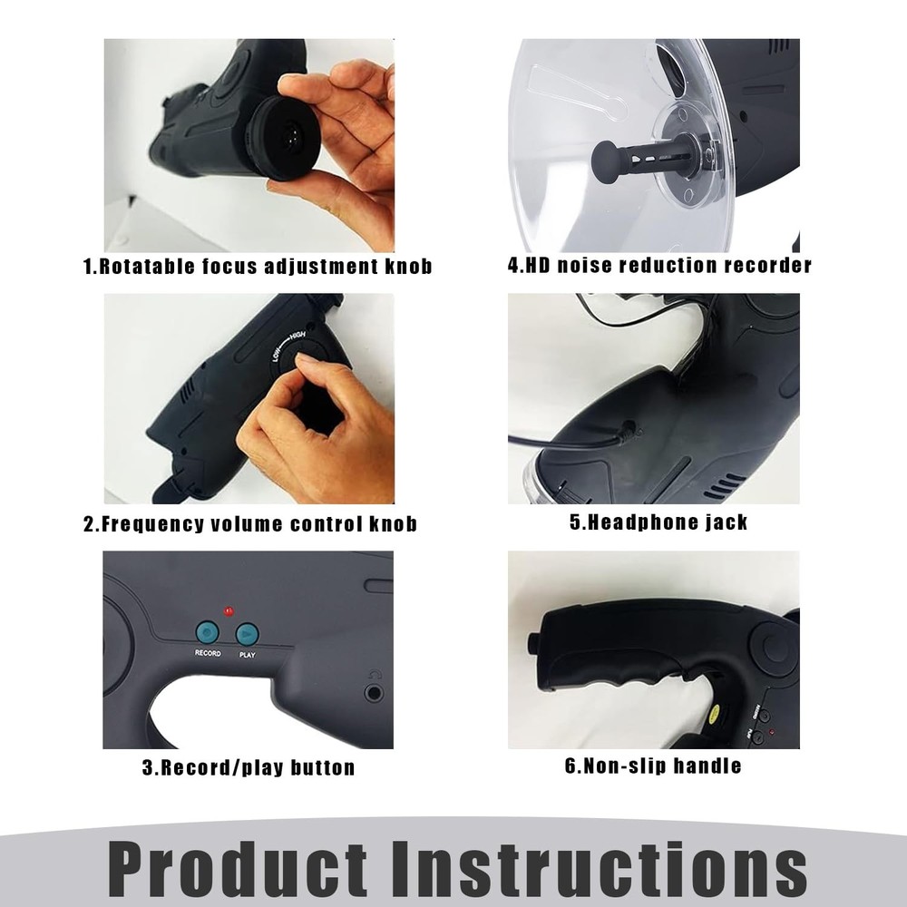 Parabolic Microphone Bird Monocular,Parabolic Bionic Ear for...