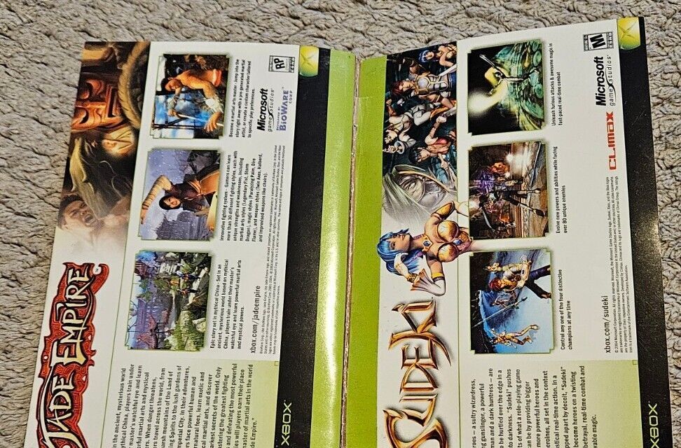 Fable XBOX Manual