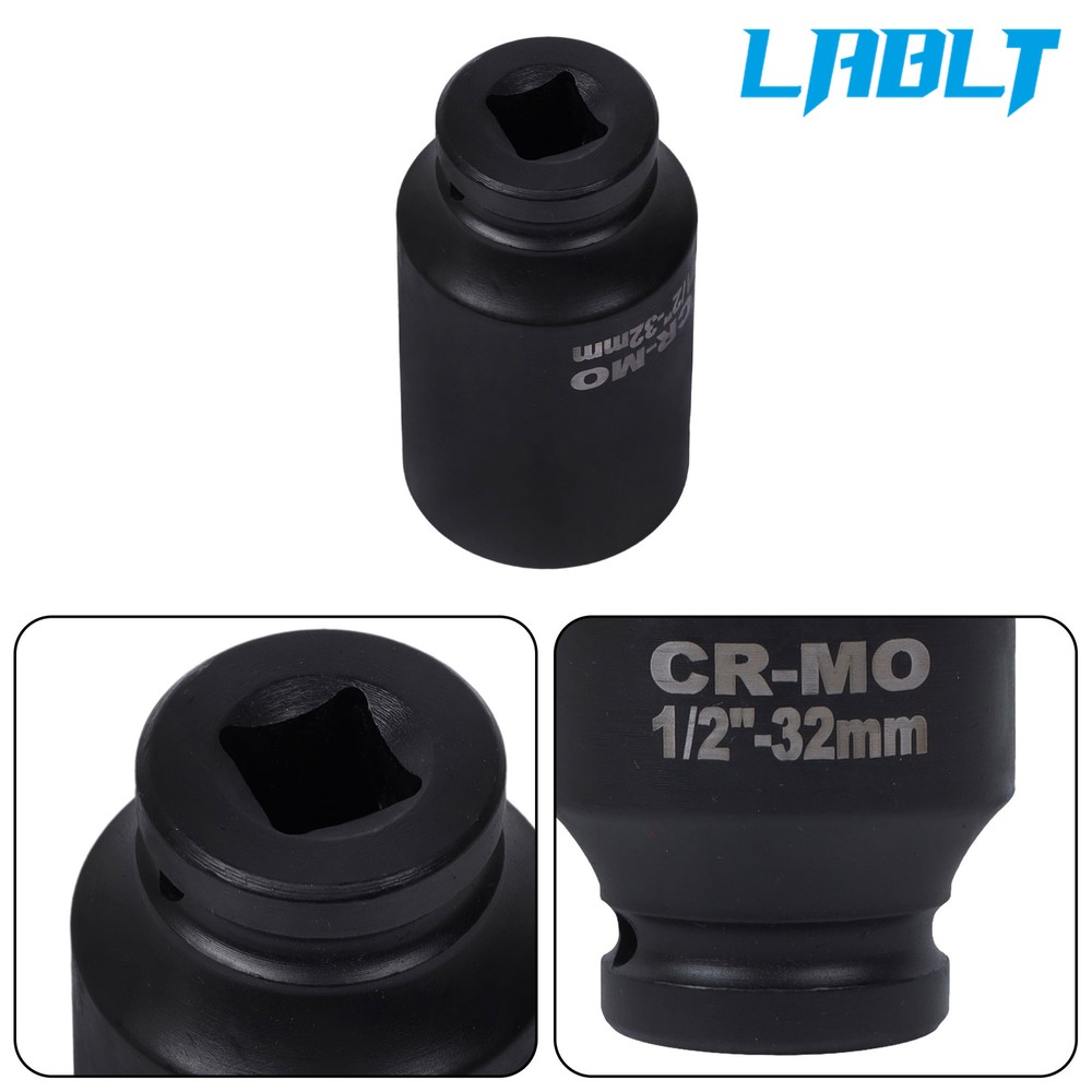 LABLT 1/2 Inch Drive Deep Impact Socket Tool Set Metric Garage Workshop Tools