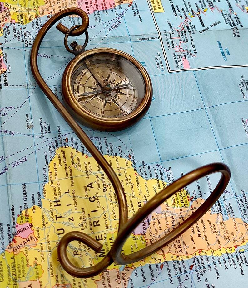 Personalized Compass With Display Stand Unique Antique Compass with Display stan