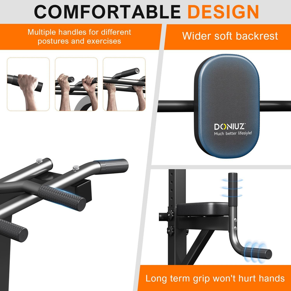 Power Tower Pull up Bar and Dip Station, Multi-Function Home Gym, Strength Train