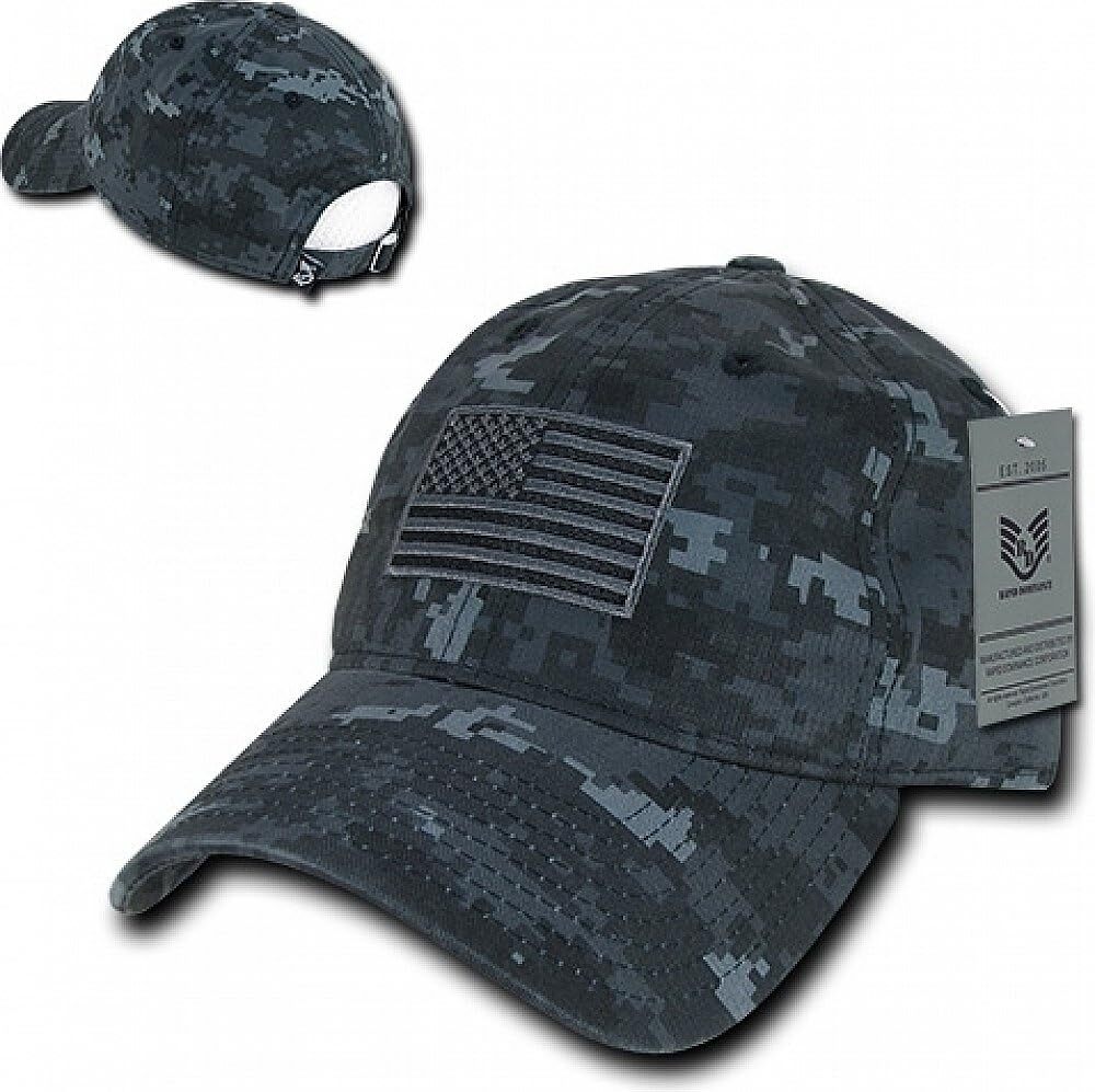 Rapiddominance Relaxed Graphic Cap with Tonal Flag, Midnight Universal
