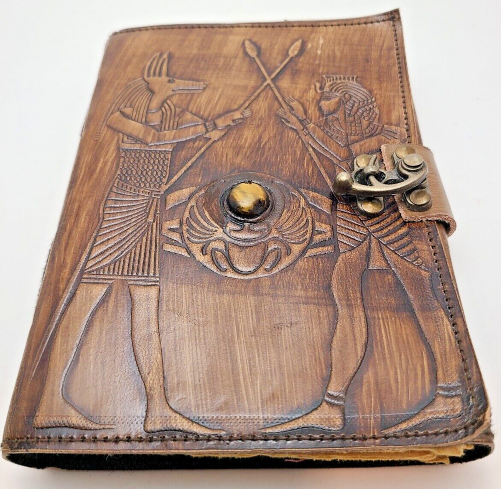 Egypt Themed Leather Journal Handmade Notebook or Diary