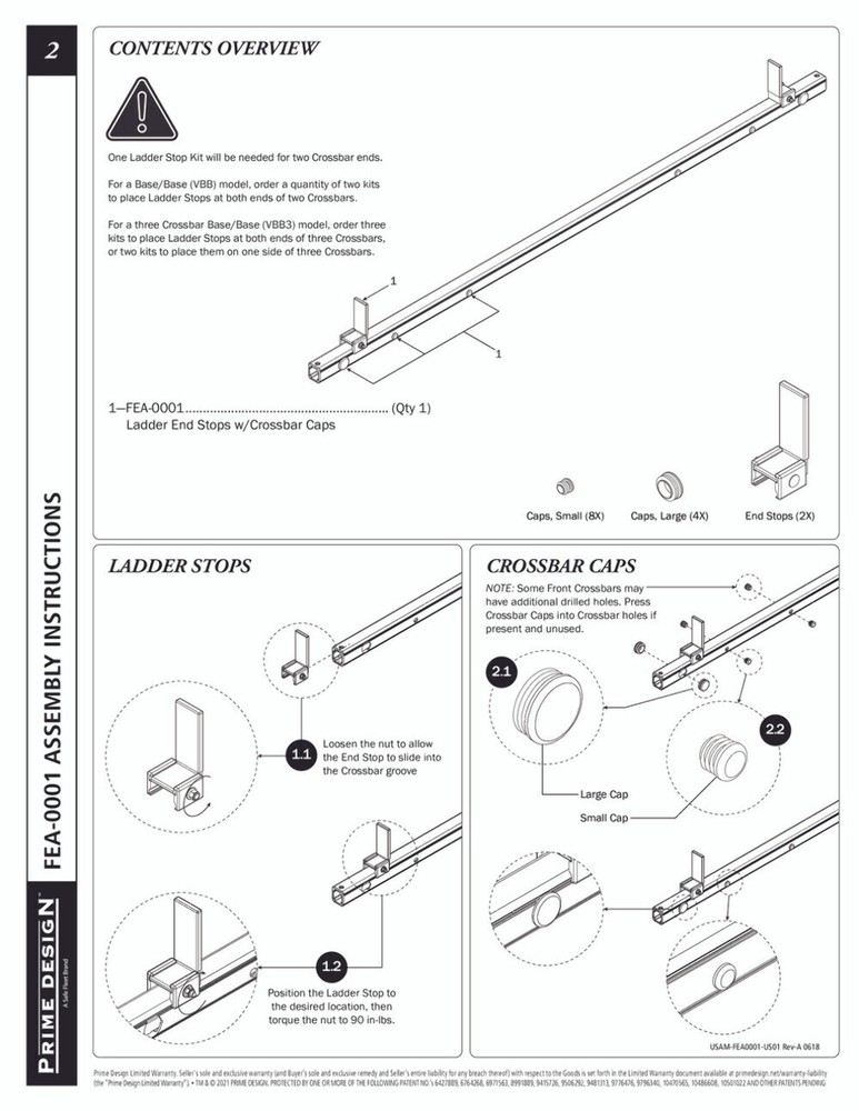 Prime Design FEA-0001 End Stop Feature Kit