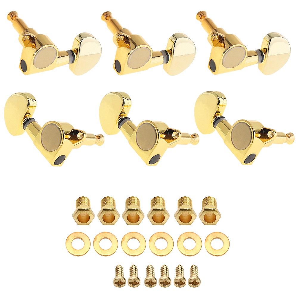 6 Pieces Guitar String Tuning Pegs Tuner Machine Heads Knobs Tuning Keys 3R+3L