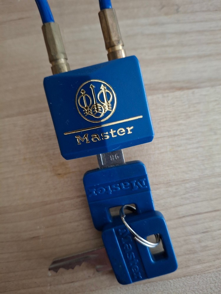 12" Beretta Cable Gun Lock - Master Lock 2 Keys