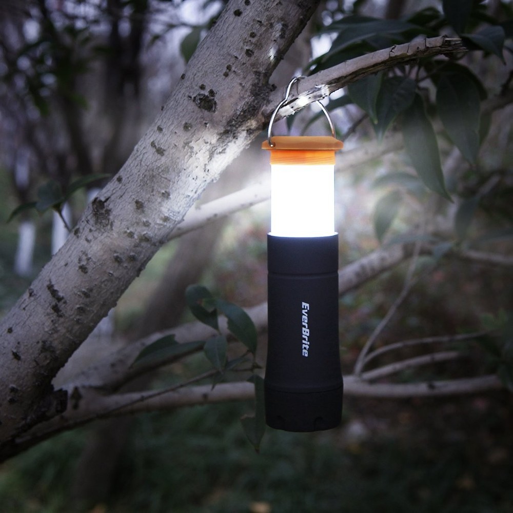 EverBrite 2-in-1 Mini Lanterns and Flashlights with 3 Modes, 2 Pack Black