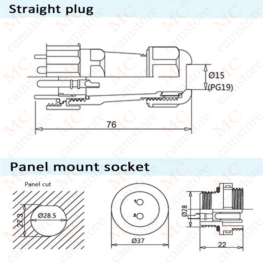 SD28 26 Pin Panel Mount Bulkhead Connector,Industrial Electrical Cable Connector