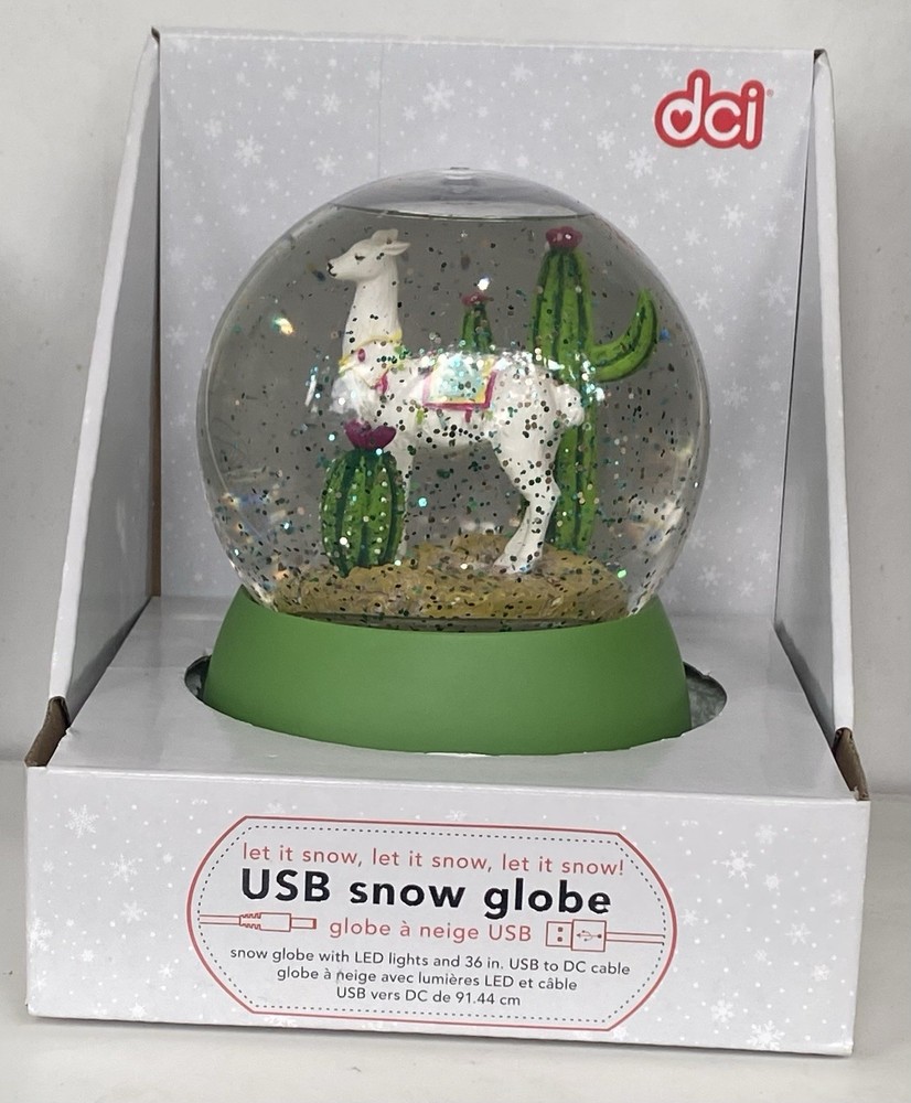 USB Llama Snow Globe Led Lights Gifts