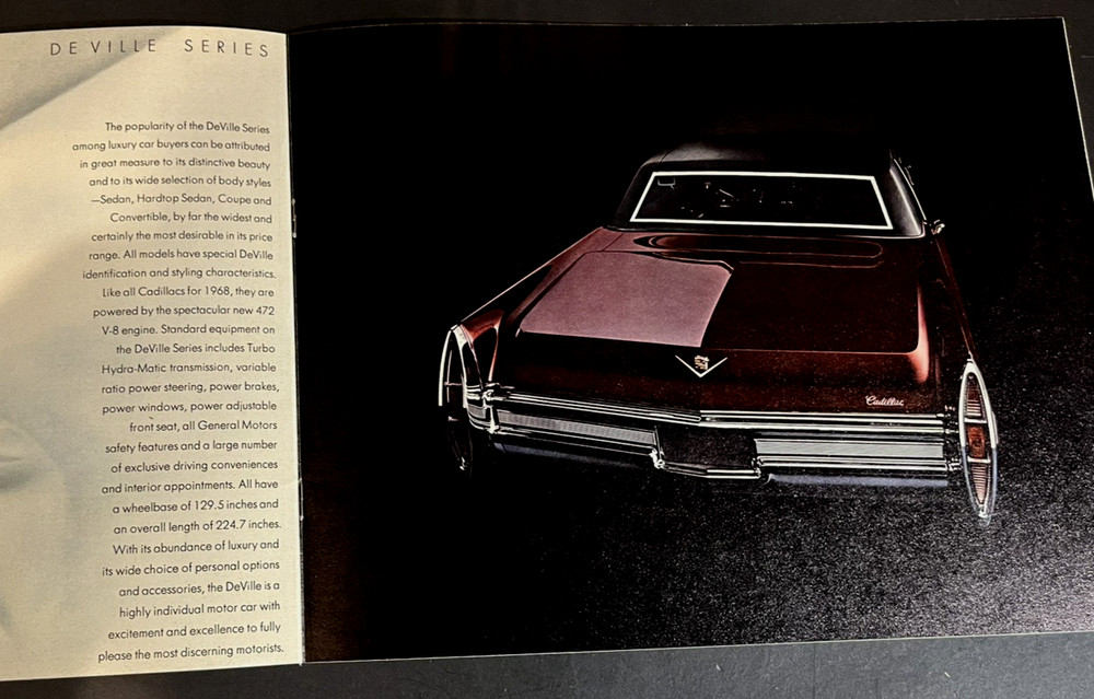 1968 CADILLAC: CAR BROCHURE - 24 PAGES