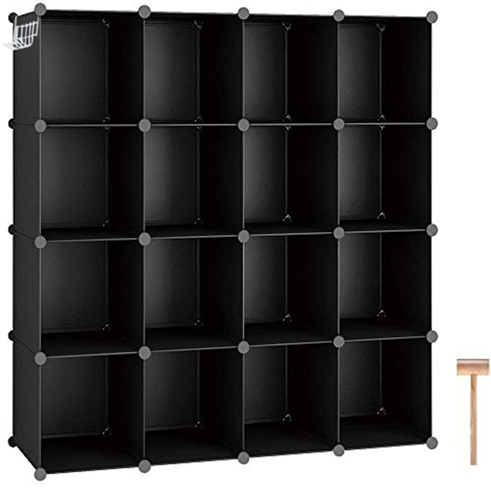 &AHOME Cube Storage Organizer, 16-Cube Shelves Units, Plastic Storage Cubes, ...