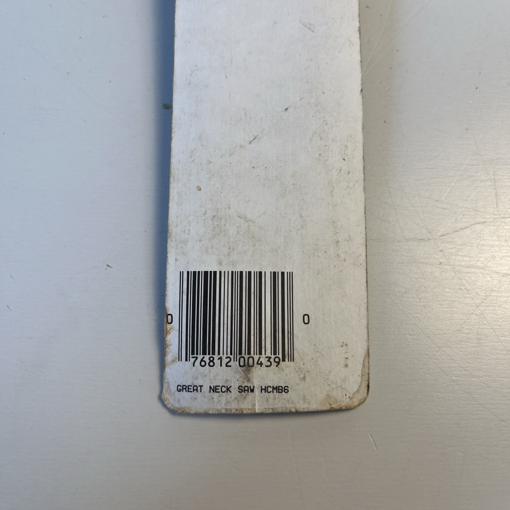 Great Neck 6” Mill File in Original Package Vintage Hand Tool Knife Sharpener
