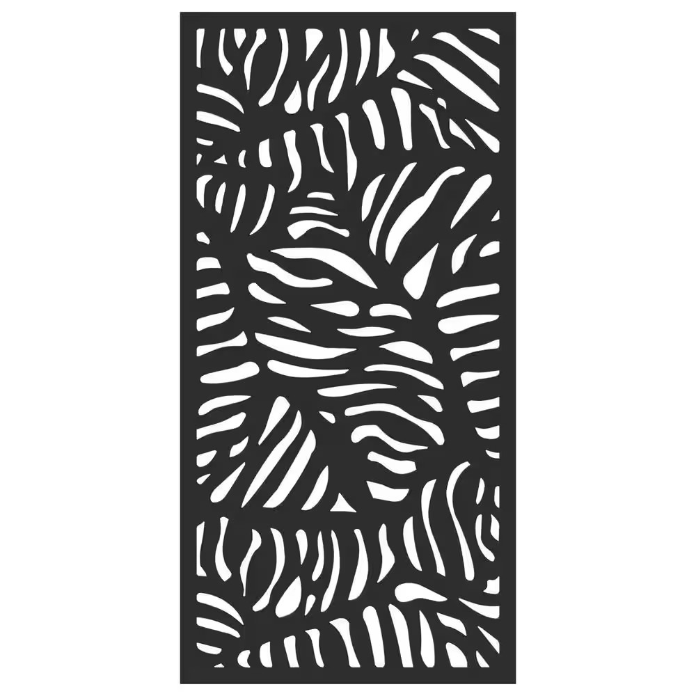 Bahama 6 Ft. X 3 Ft. Charcoal Recycled Polymer Decorative Screen Panel, Wall Dec