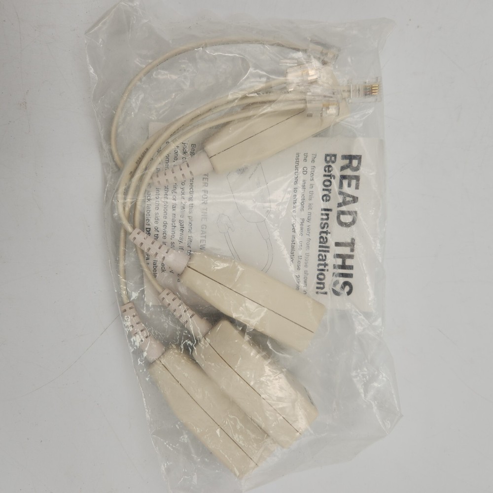 2Wire DSL Filter Kit 4 Pack Inline DSL Phone Filters New Sealed Package