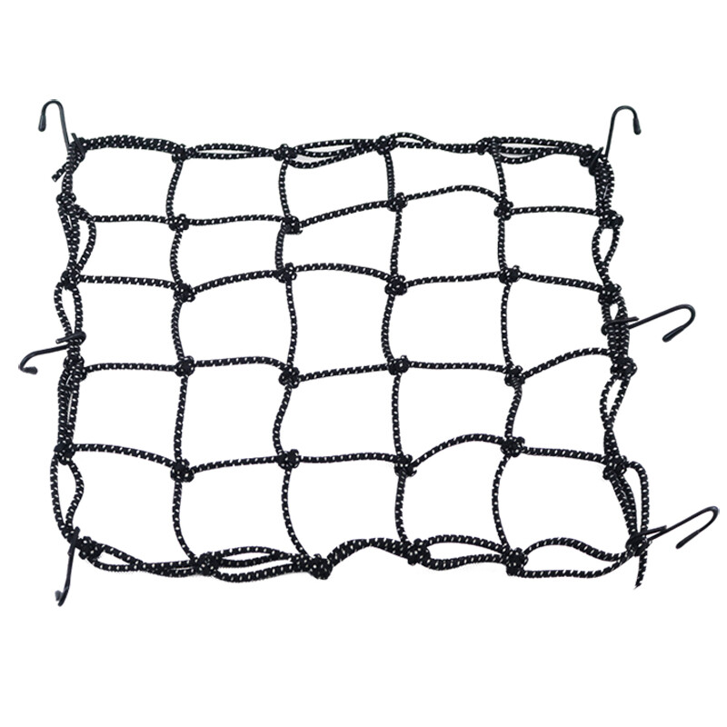 15"x15" Elastic Motorcycle Cargo Net Heavy Duty Bungee Net with Adjustable Hooks