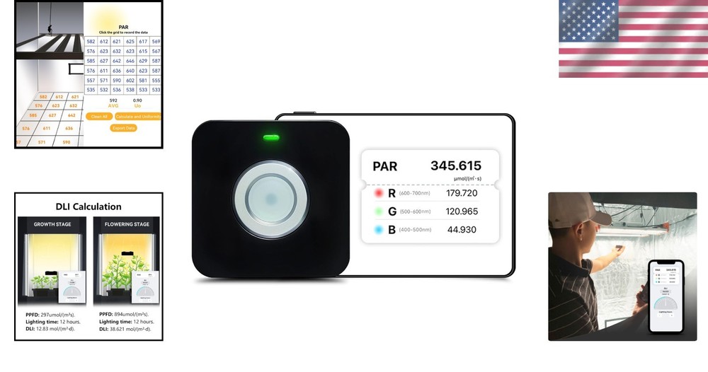 Compact Battery-Powered Quantum PAR Meter for Optimizing Plant Growth Efficiency