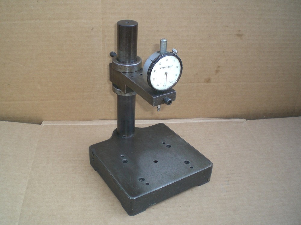 6 x 6 in Cast Iron Comparator stand  with indicator