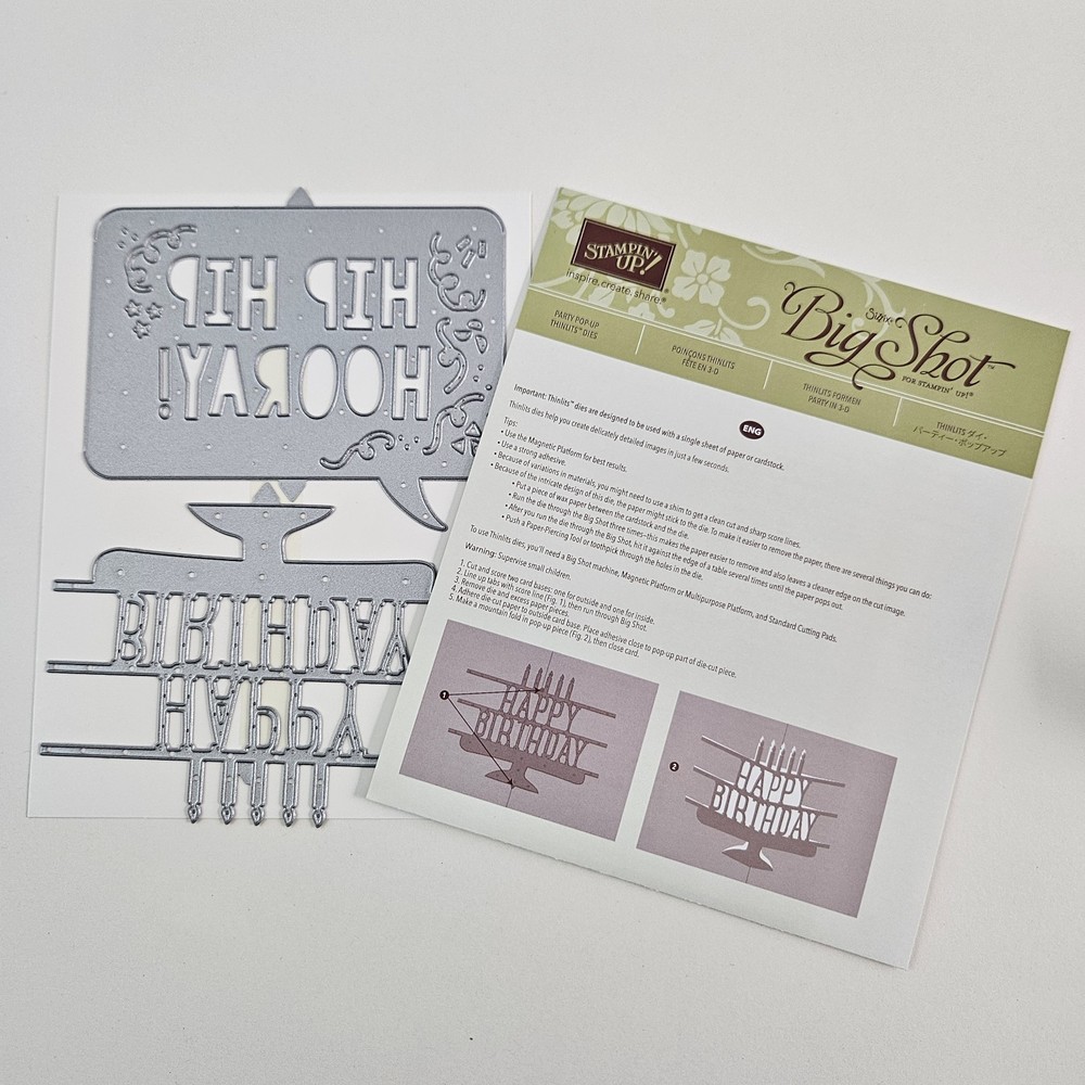 Stampin Up Big Shot Party Pop Up Thinlits Dies