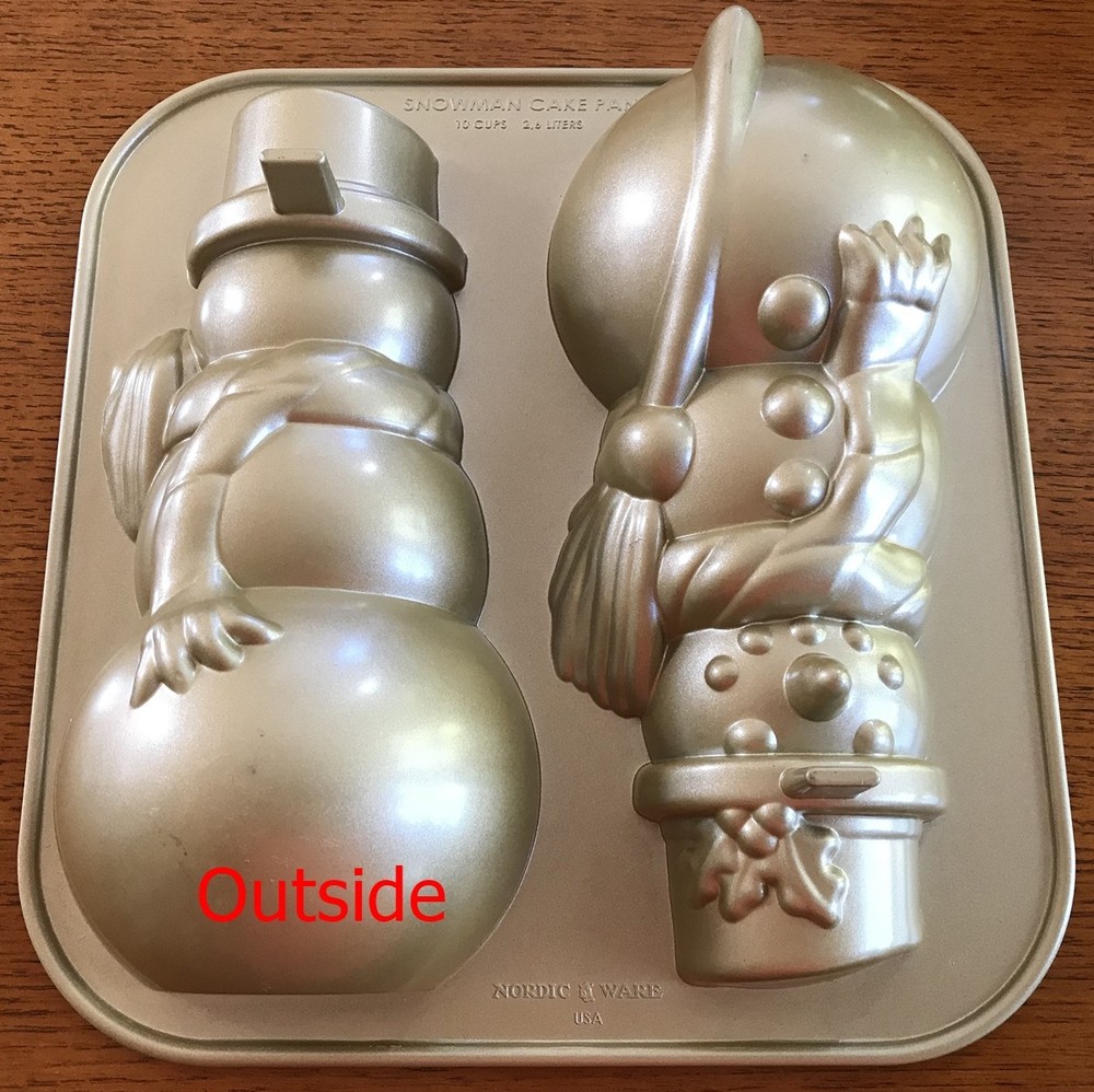 Nordic Ware Snowman Cake Pan 3D Non-Stick