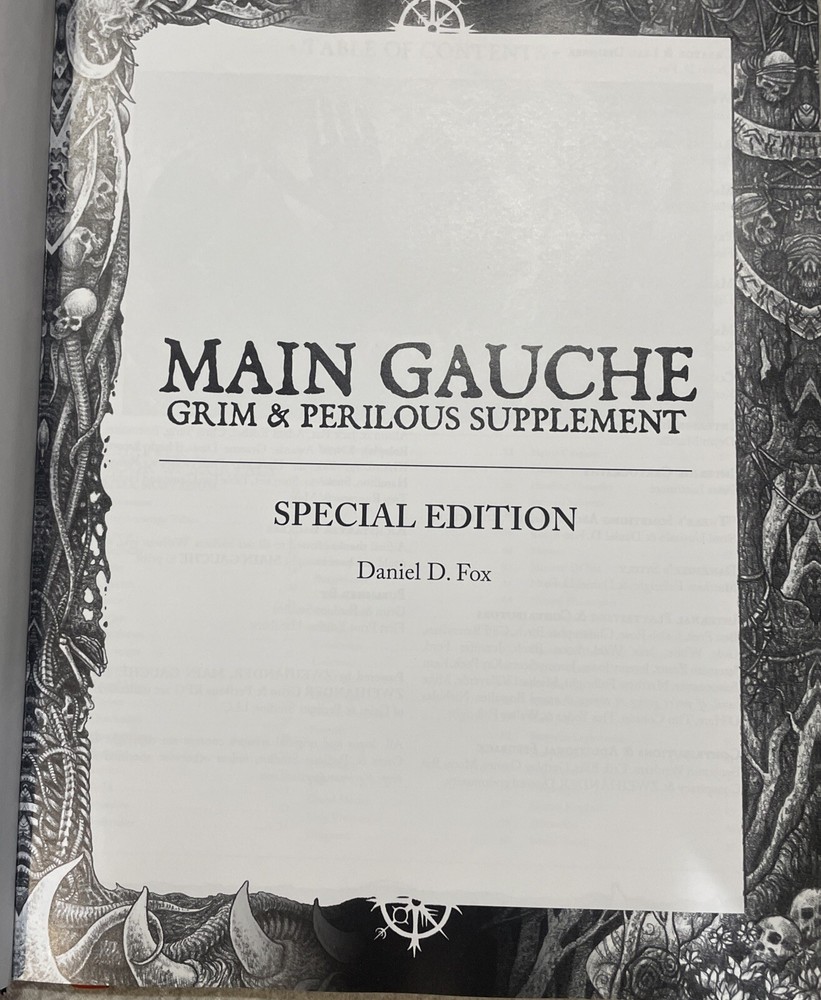 Grim & Perilo Zweihander Main Gauche - Grim & Perilous Supplement