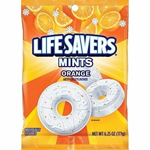 2x LIFE SAVERS Orange Mints Candy - 6.25 Ounce Each