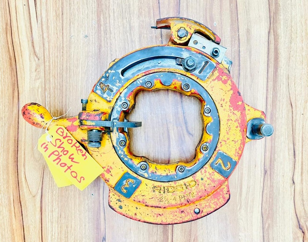 Ridgid Receding Die Head Pipe Threader/Threading Machine 2-½"-4" BSPT #Broken