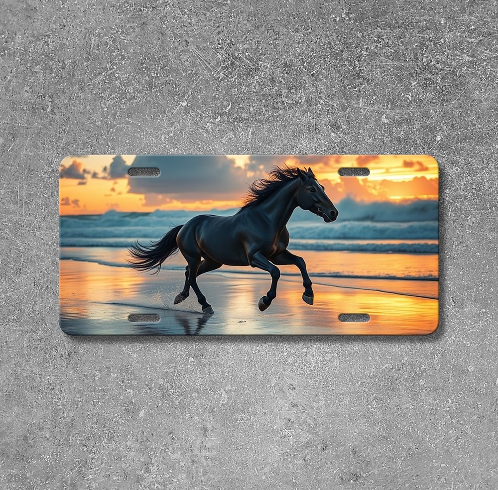 Mustang Horse License Plate Name Personalization Available Dynamic Horse Image D