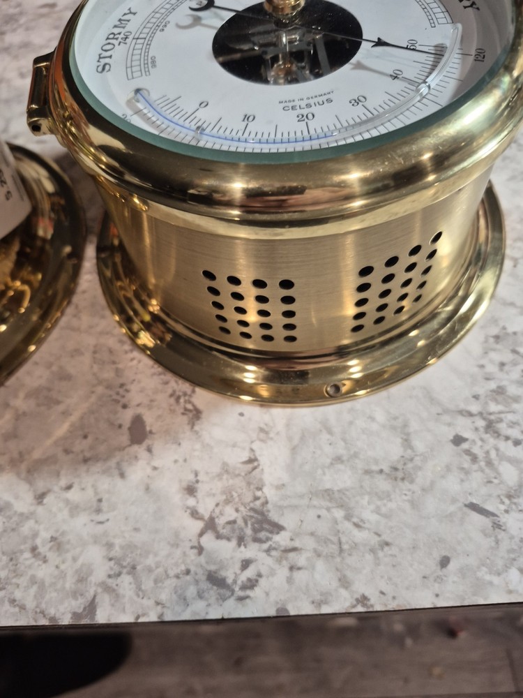 Schatz Ship's Bell Clock and Barometer