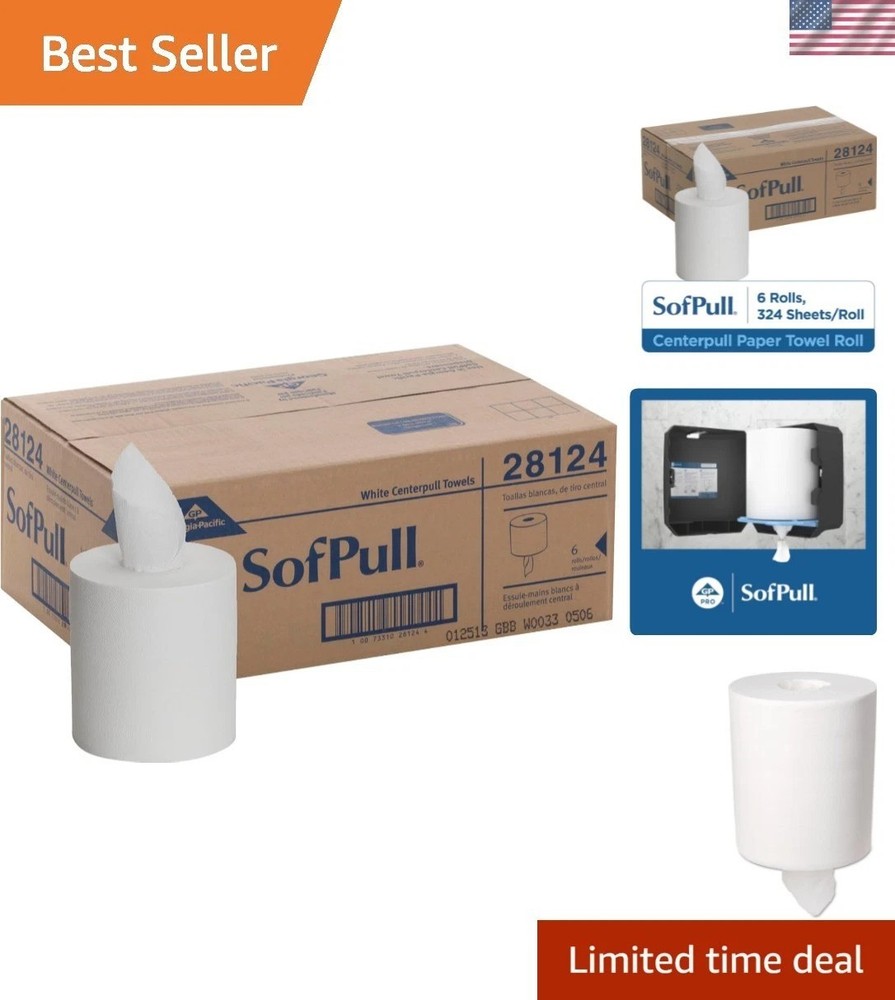 SofPull Centerpull Regular Capacity  Paper Towel, White, 28124, 324 Sheets Pe...